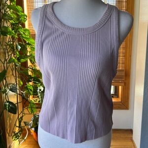 Aerie SZ XL Offline Rebel Cropped Tank Lavender Purple Lilac Athleisure Yoga Top